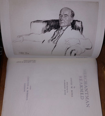 1949 Merchantman Rearmed David W Bone SIgned Limited Muirhead Bone Illustrated 5