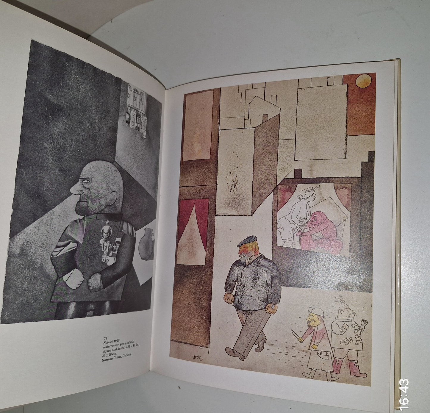 HANS HESS HARDBACK BOOK GEORGE GROSZ 1ST EDITION MACMILLAN VG L11
