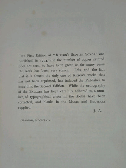 Scottish Songs in Two Volumes 1869 Hugh Hopkins Ballantyne7