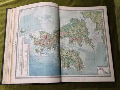The Harmsworth Atlas & Gazetteer est. ~1912. 500 Maps Vintage Hardback6