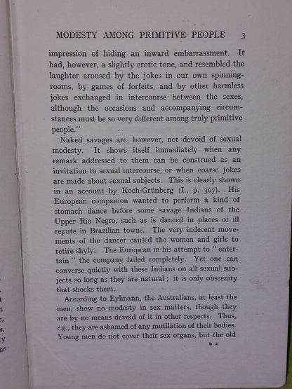 SEXUAL LIFE OF PRIMITIVE PEOPLE  H FEHLINGER Black London 1st Ed 1921  HB4