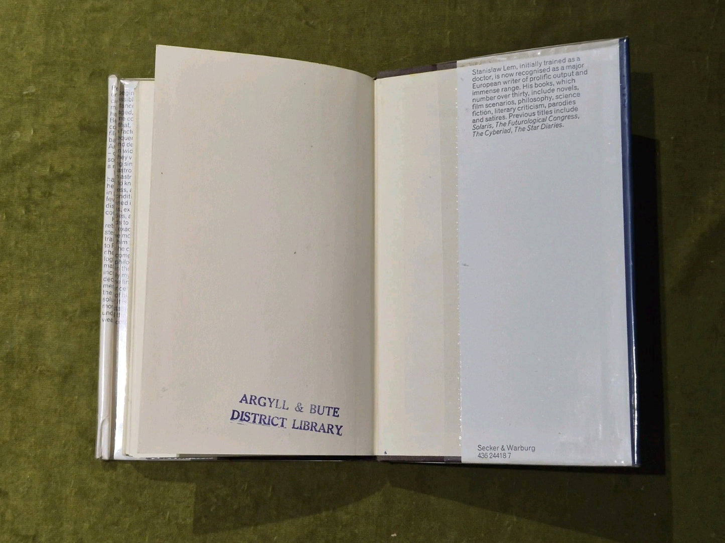 Chain of Chance - Stanislaw Lem - 1st English Edition 1978 Secker Warburg HB DJ6