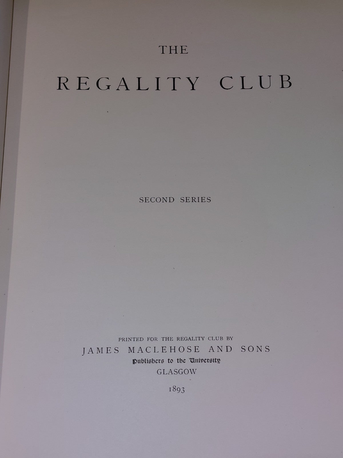 The Regality Club Complete 4 Volume Set (1889) Glasgow University Maclehose10