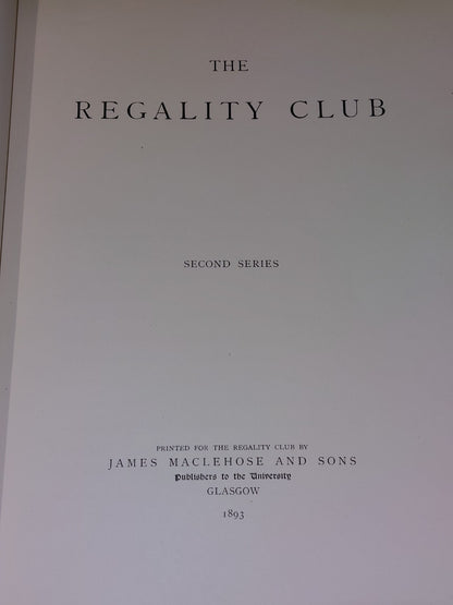 The Regality Club Complete 4 Volume Set (1889) Glasgow University Maclehose10