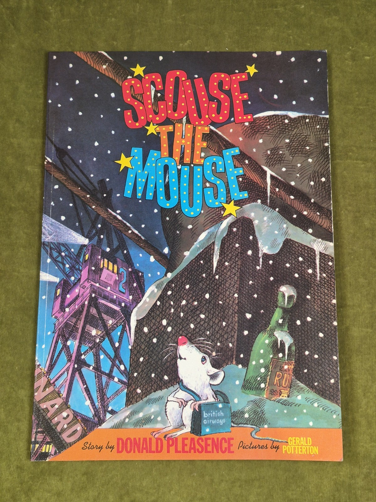 Scouse The Mouse Softback Book 1977 Donald Pleasence Ringo Starr Beatles RARE0