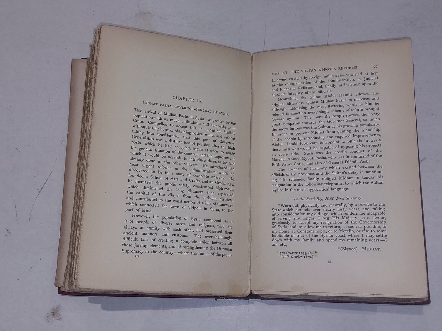 1903 The LIFE Of MIDHAT PASHA By ALI HAYDAR PASHA Ottoman Empire TURKEY 1st Ed6