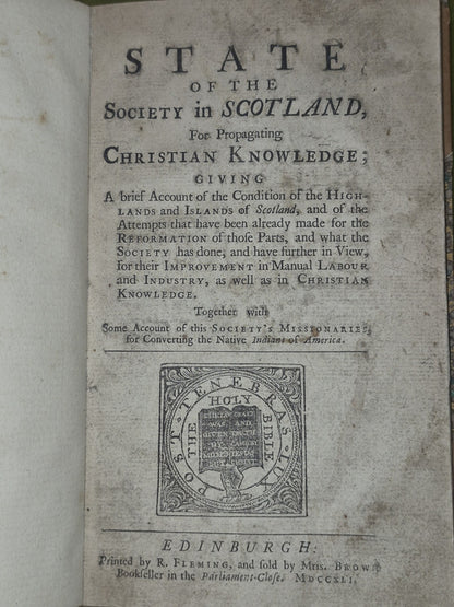 State of the Society in Scotland for Propagating Christian Knowledge 1741 SSPCK5