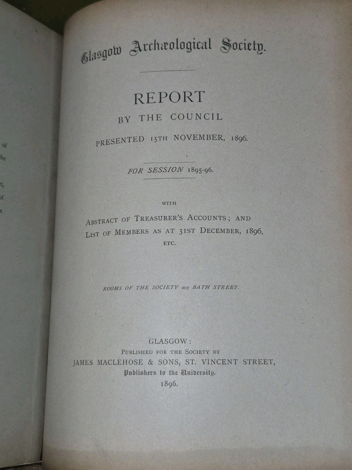 Transactions ofthe Glasgow Archaeological Society Vol III Parts I and II 18999