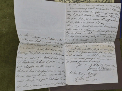 Gaelic Topography of Scotland James Robertson 1869 Sir Stirling Maxwell Letter5