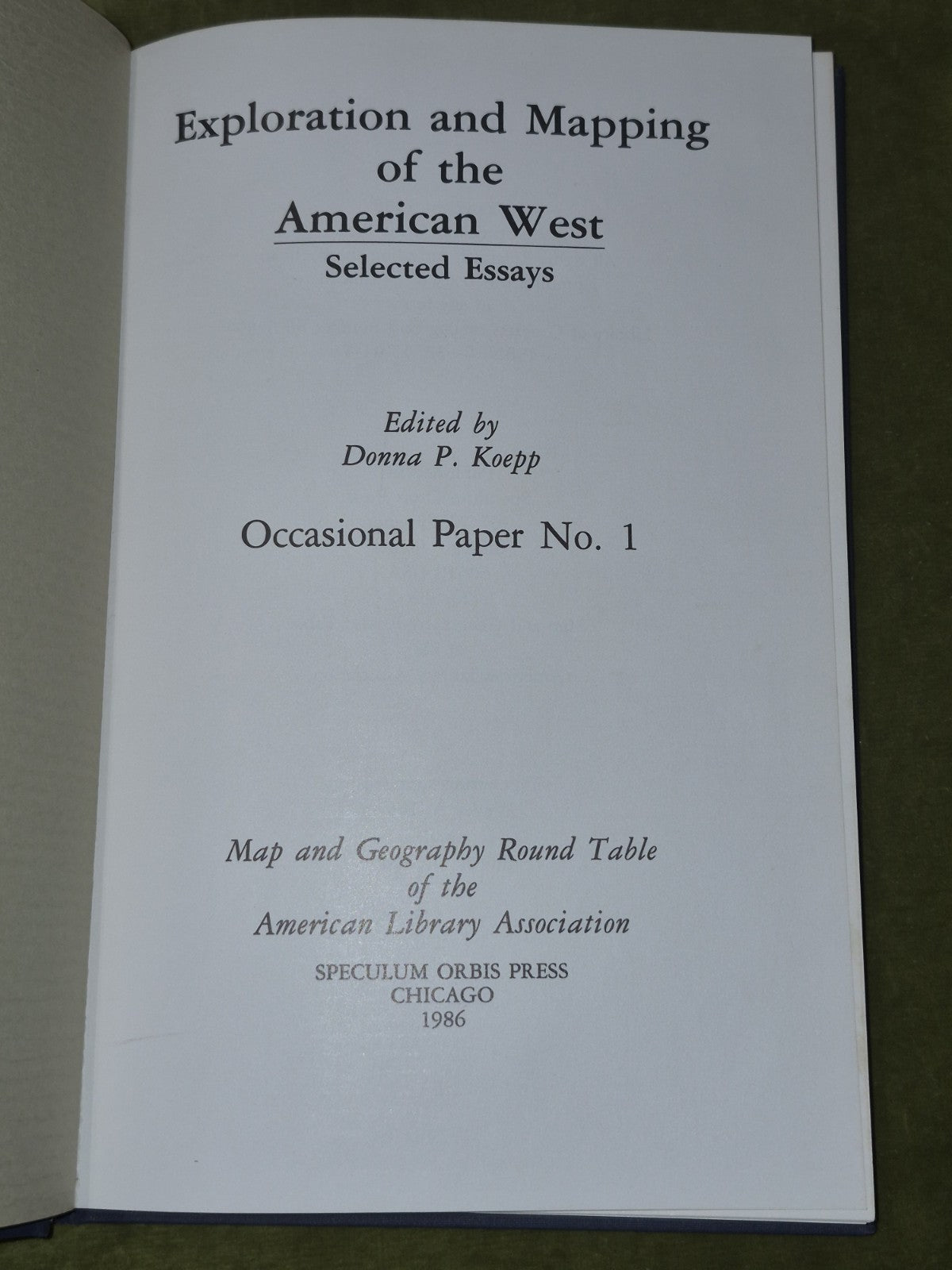 Exploration and Mapping of the American West V1 1986 Koepp3