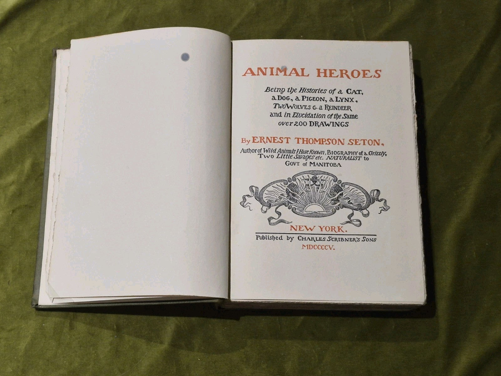 Animal Heroes Ernest Thompson Seton 1905 1st Edition Illustrated HC4