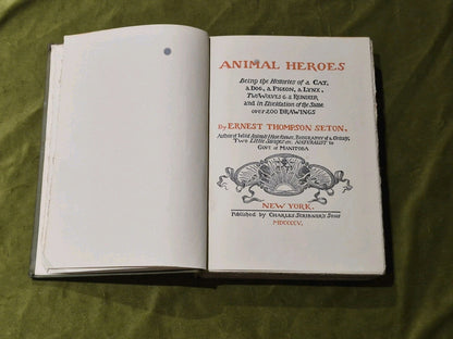 Animal Heroes Ernest Thompson Seton 1905 1st Edition Illustrated HC4