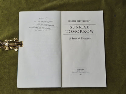 Naomi Mitchison - Sunrise Tomorrow - ADVANCE UNCCORRECTED PROOF PB collins4