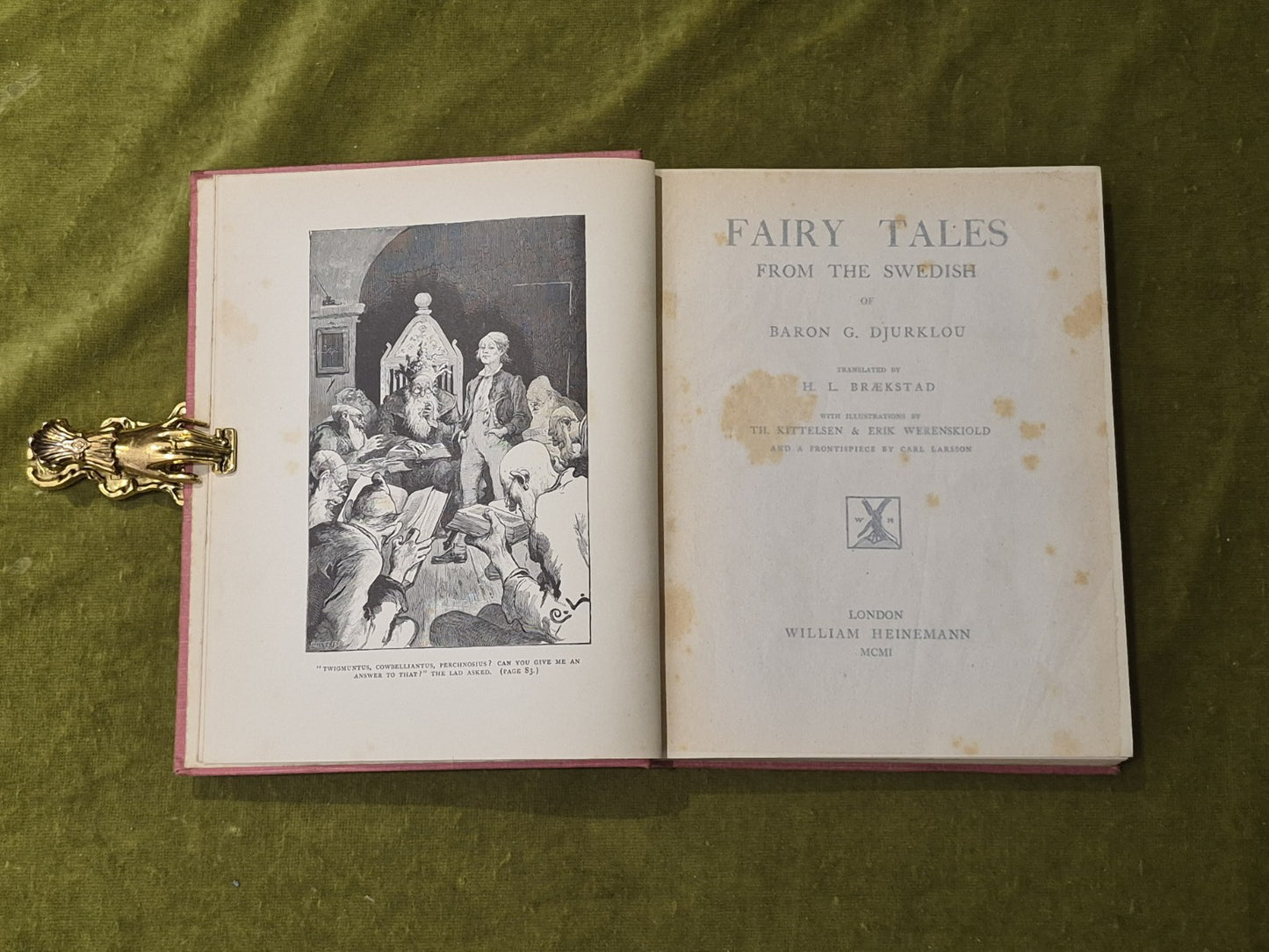 Fairy Tales from the Swedish - Baron G Djurklou , Braekstad Heinemann 1901 1st3