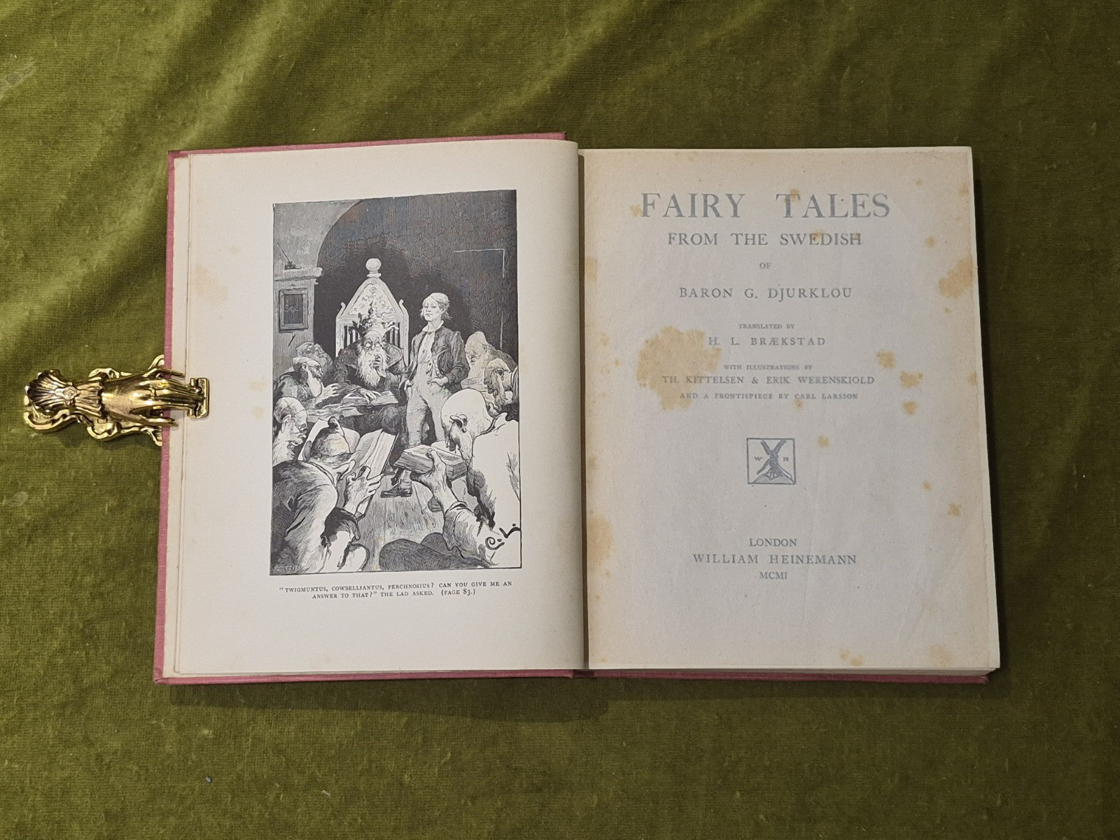 Fairy Tales from the Swedish - Baron G Djurklou , Braekstad Heinemann 1901 1st3