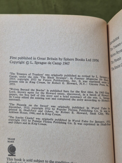 Conan First Editions 1974 Sphere Job Lot First 10 Books Paperback9