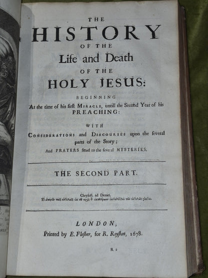 Jeremy Taylor Antiquitates Christianae Life and Death of The Holy Jesus 167812