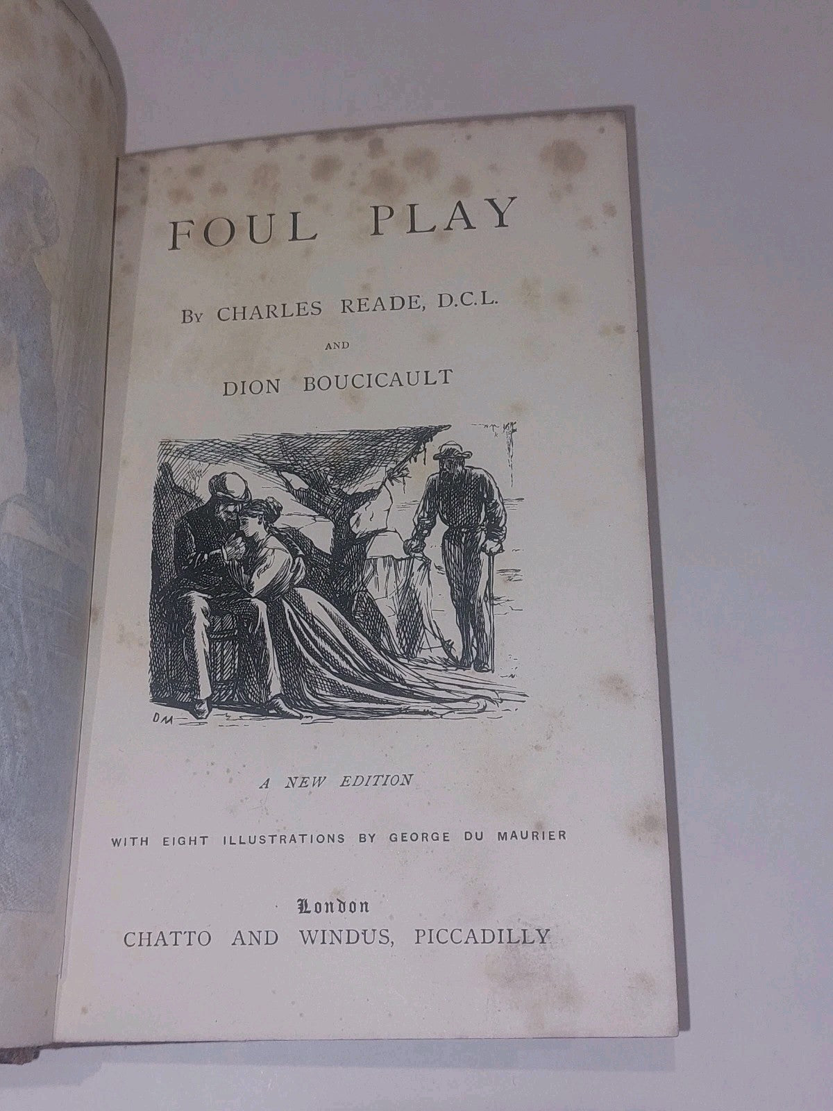 Foul Play by Charles Reade & Dion Boucicault New Edition Circa 1880s 1/4 Leather2