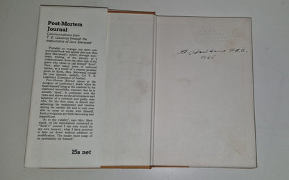 1964 T. E. LAWRENCE Arabia POST-MORTEM JOURNAL Jane Sherwood SUPERNATURAL 1st Ed4