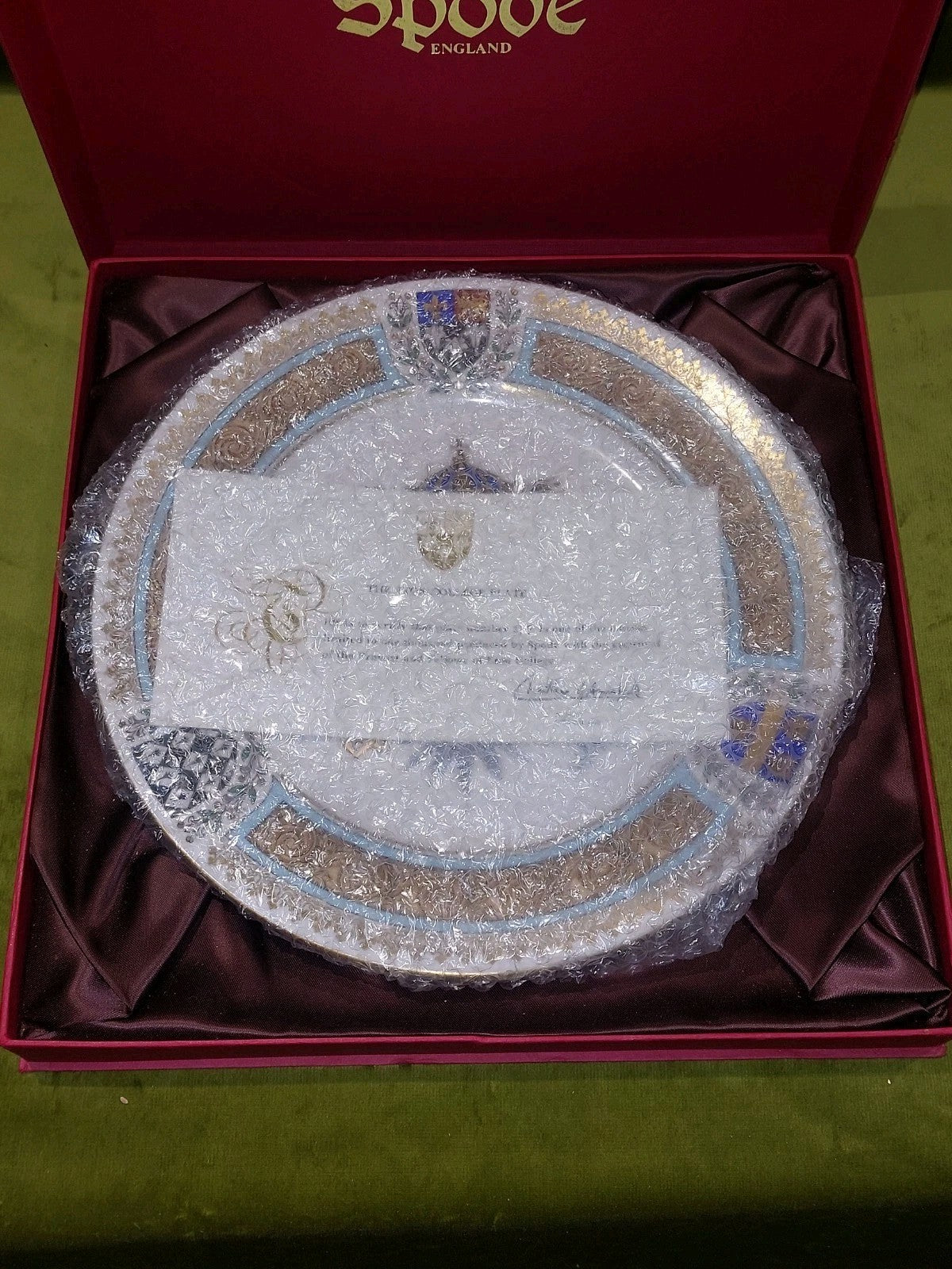 Spode England  The Eton College Plate With Certificate And Box Limited Edition 3