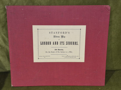 Stanford's Library Map of London and its Suburbs 24 Sheets (1980) Harry Margary0