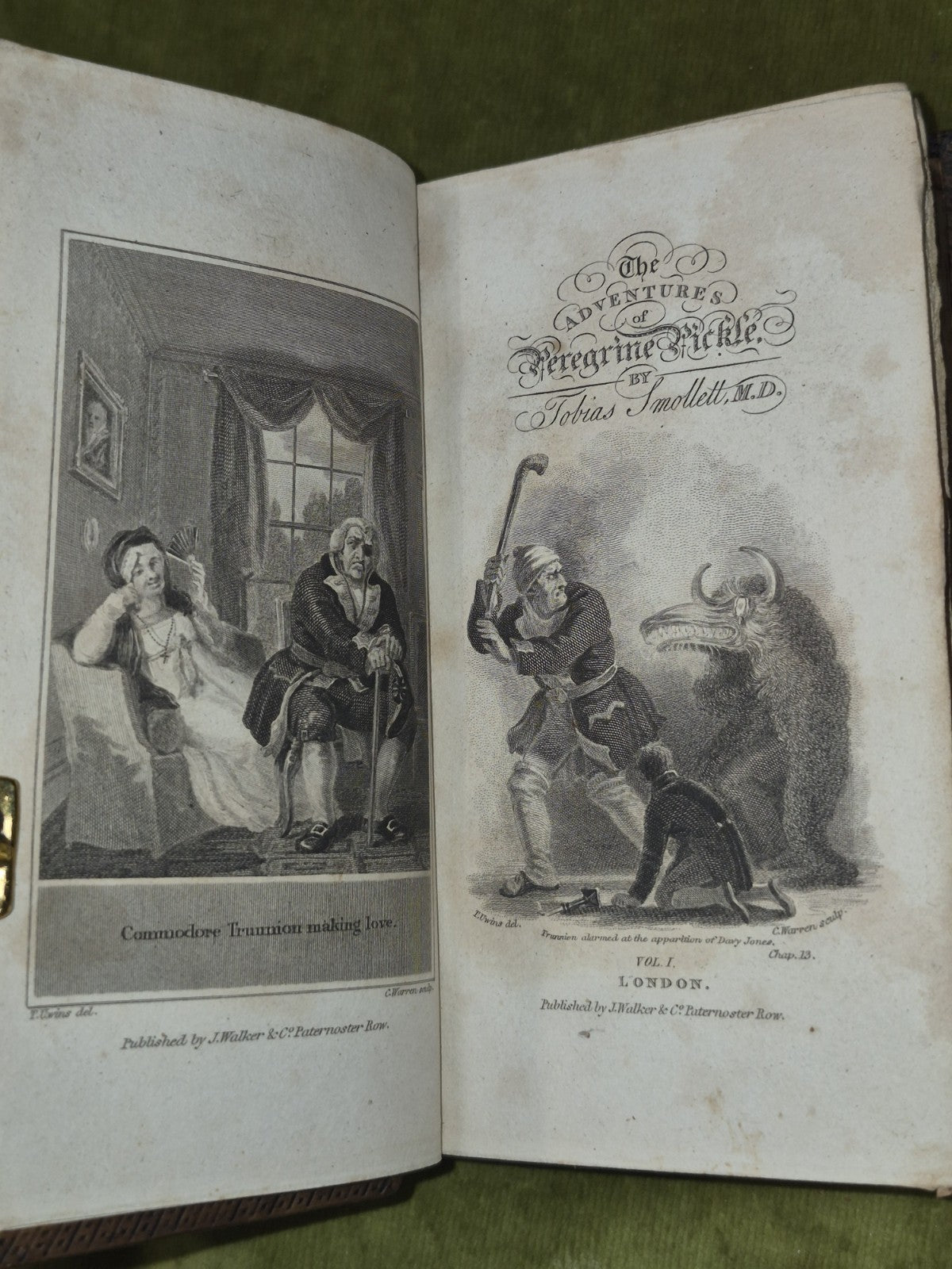 T Smollett Peregrine Pickle Humphry Clinker Roderick Random 1815 Set Leather6