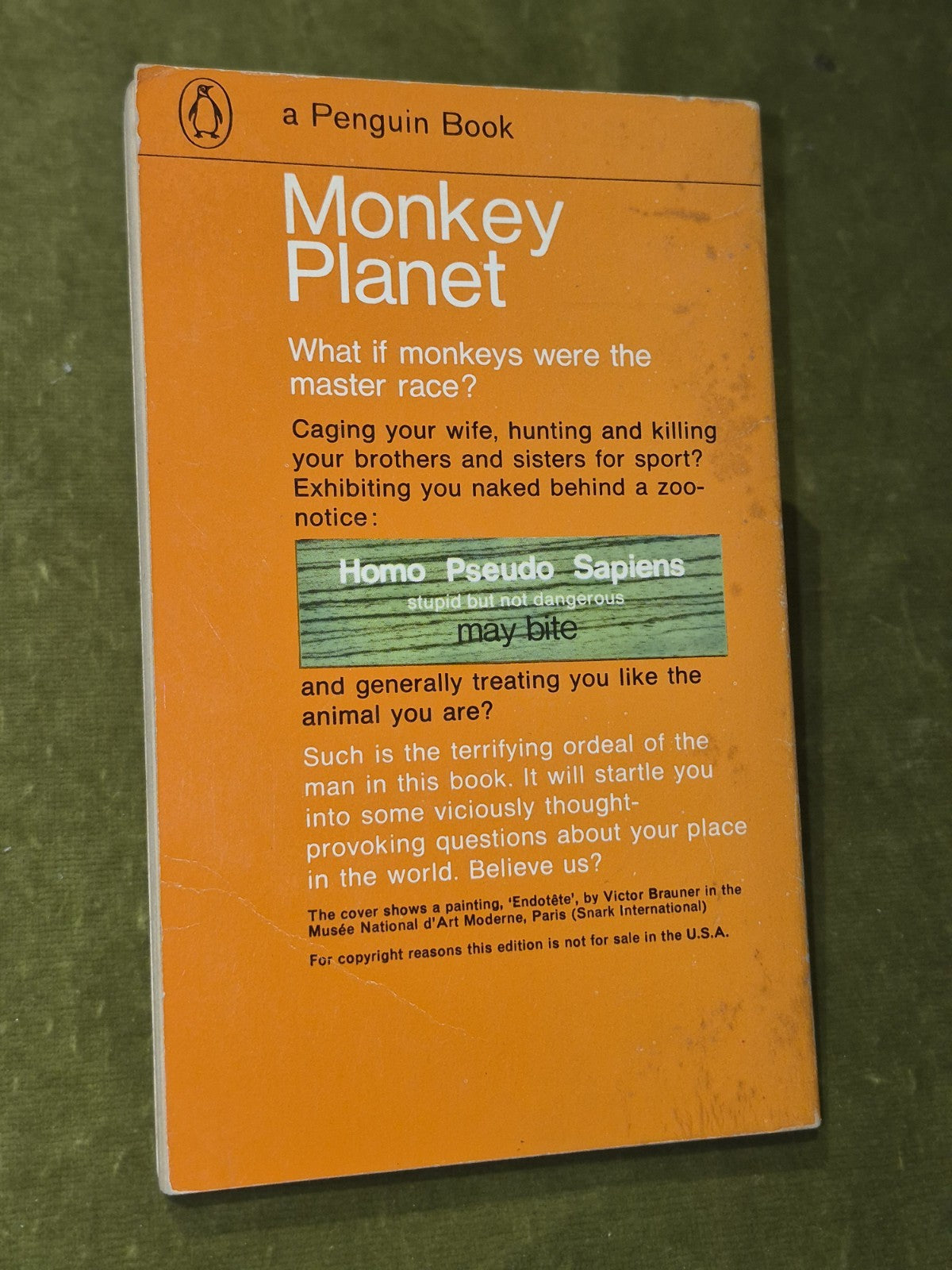 Monkey Planet Penguin science fiction Boulle, Pierre 1966. Planet of the Apes2