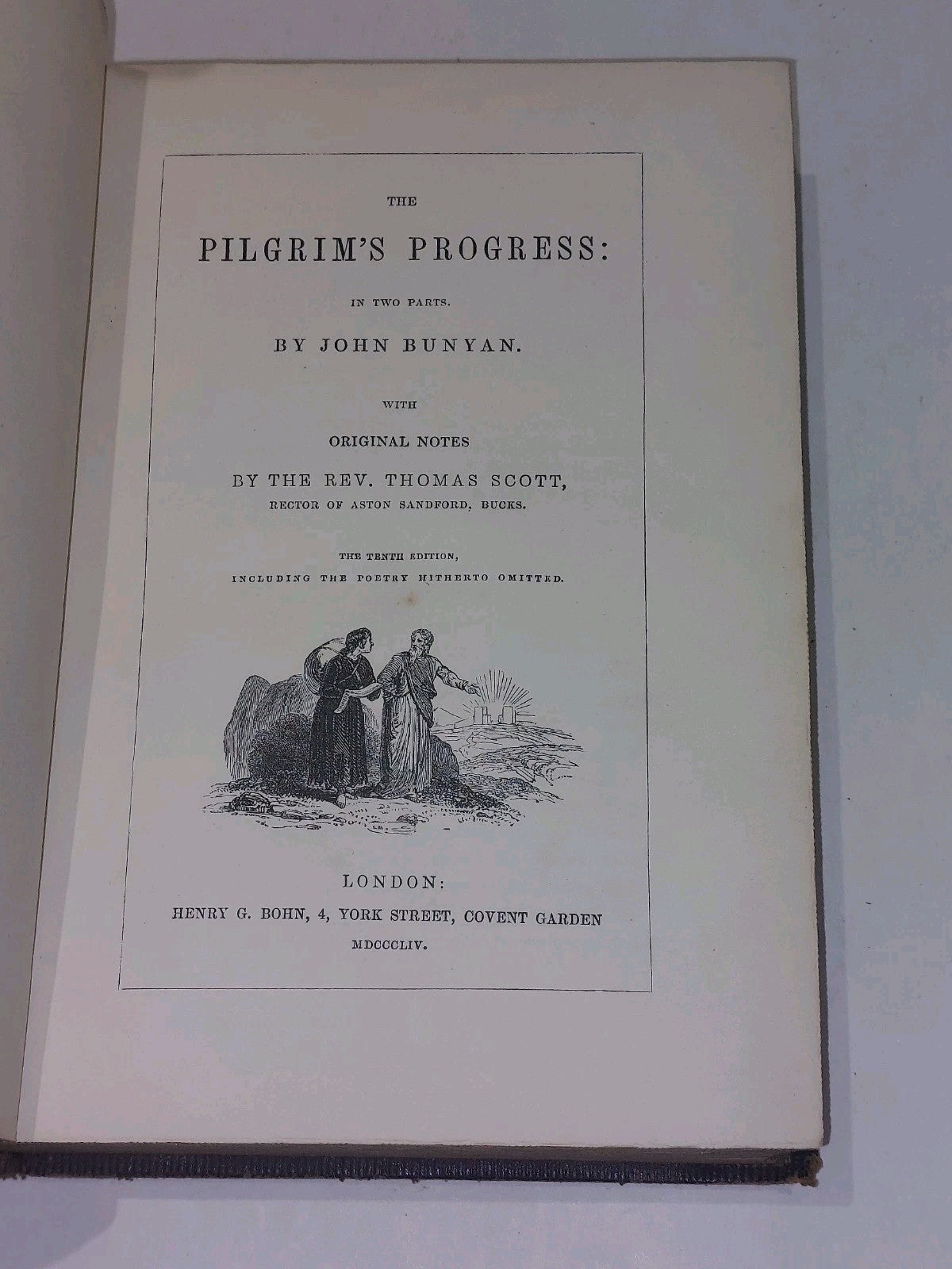 The Pilgrim's Progress By John Bunyan (1854) [Henry G. Bohn] Hb Book4