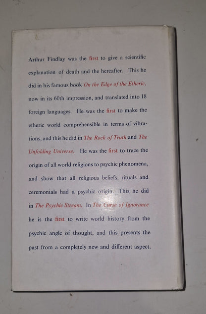 The Curse of Ignorance: Volume Two (Arthur Findlay - 1963) HB.DJ. Psychic Press2