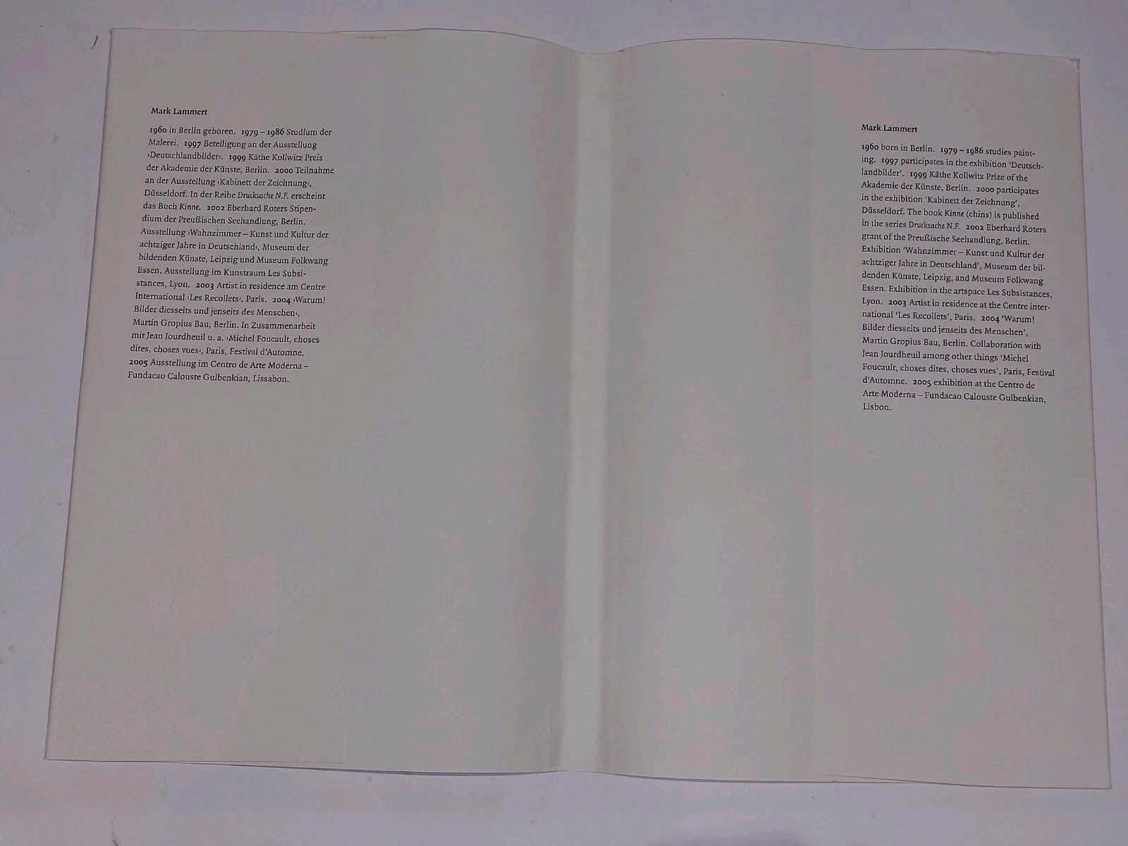 Mark Lammert Arbeitsbücher Workbooks 19892004 2