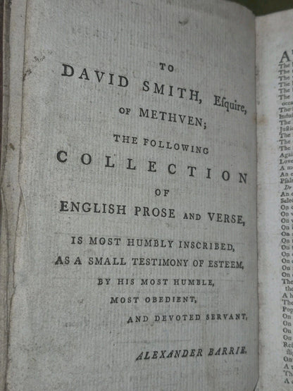 A Collection of English Prose and Verse Alexander Barrie use of Schools 17998