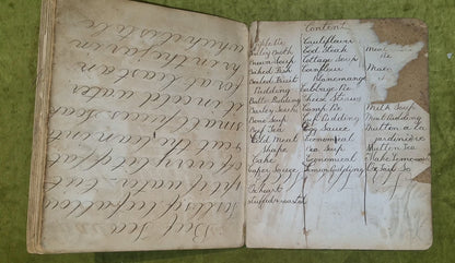 19th Century Handwritten Recipe /Cookery Book, Children's - Dumbarton Circa 18509