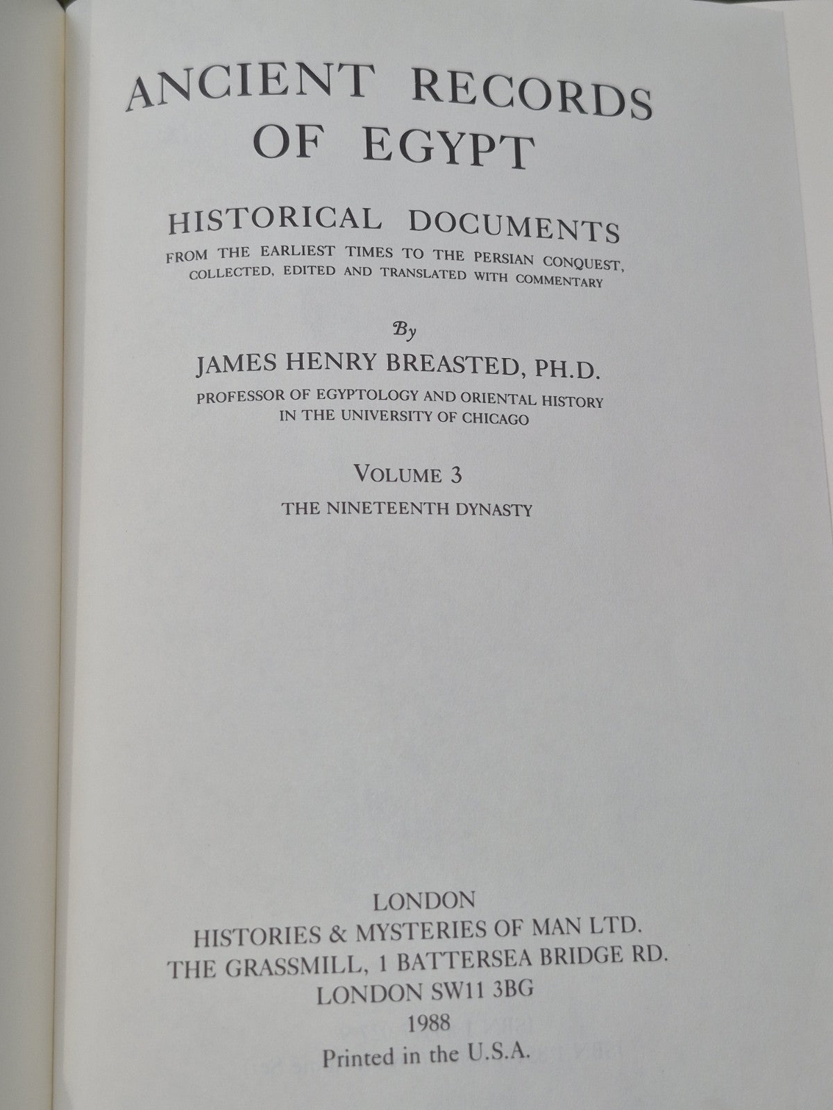 Ancient Records of Egypt James Henry Breasted Five Volume Set 4