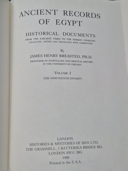 Ancient Records of Egypt James Henry Breasted Five Volume Set 4