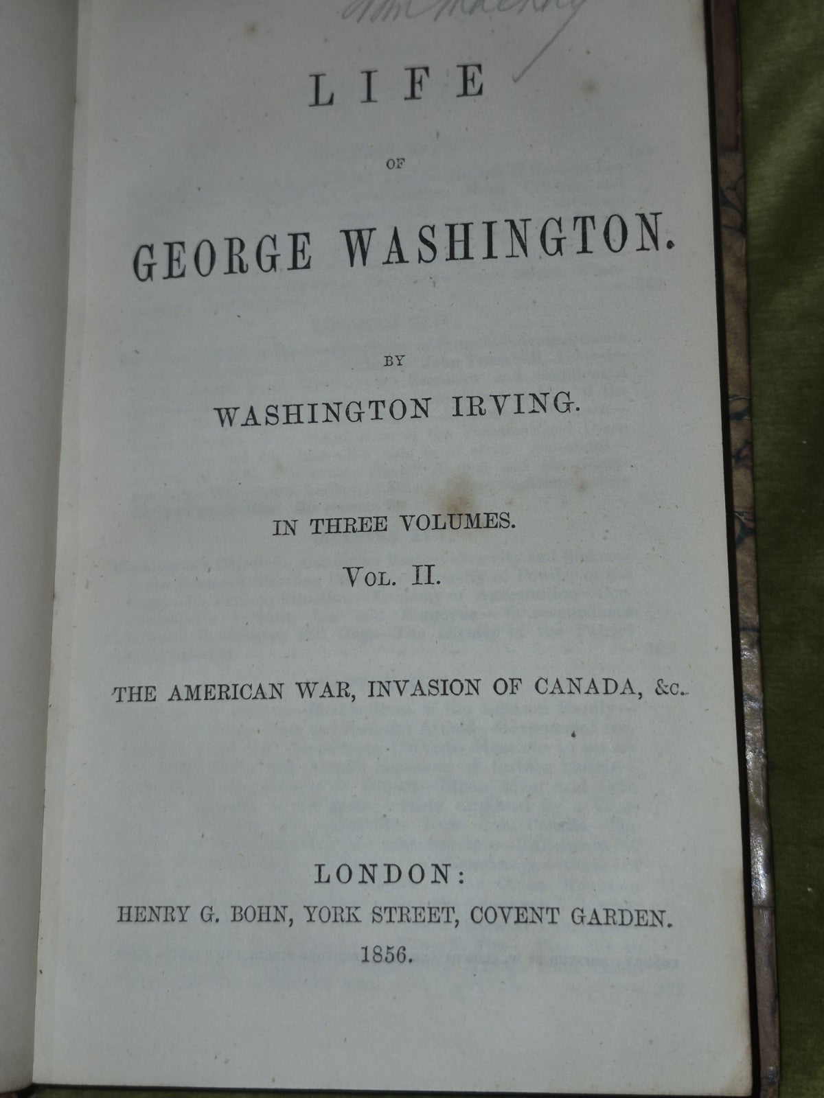 The Life of George Washington (1855-1857 in 4 volumes) Washington Irving London8