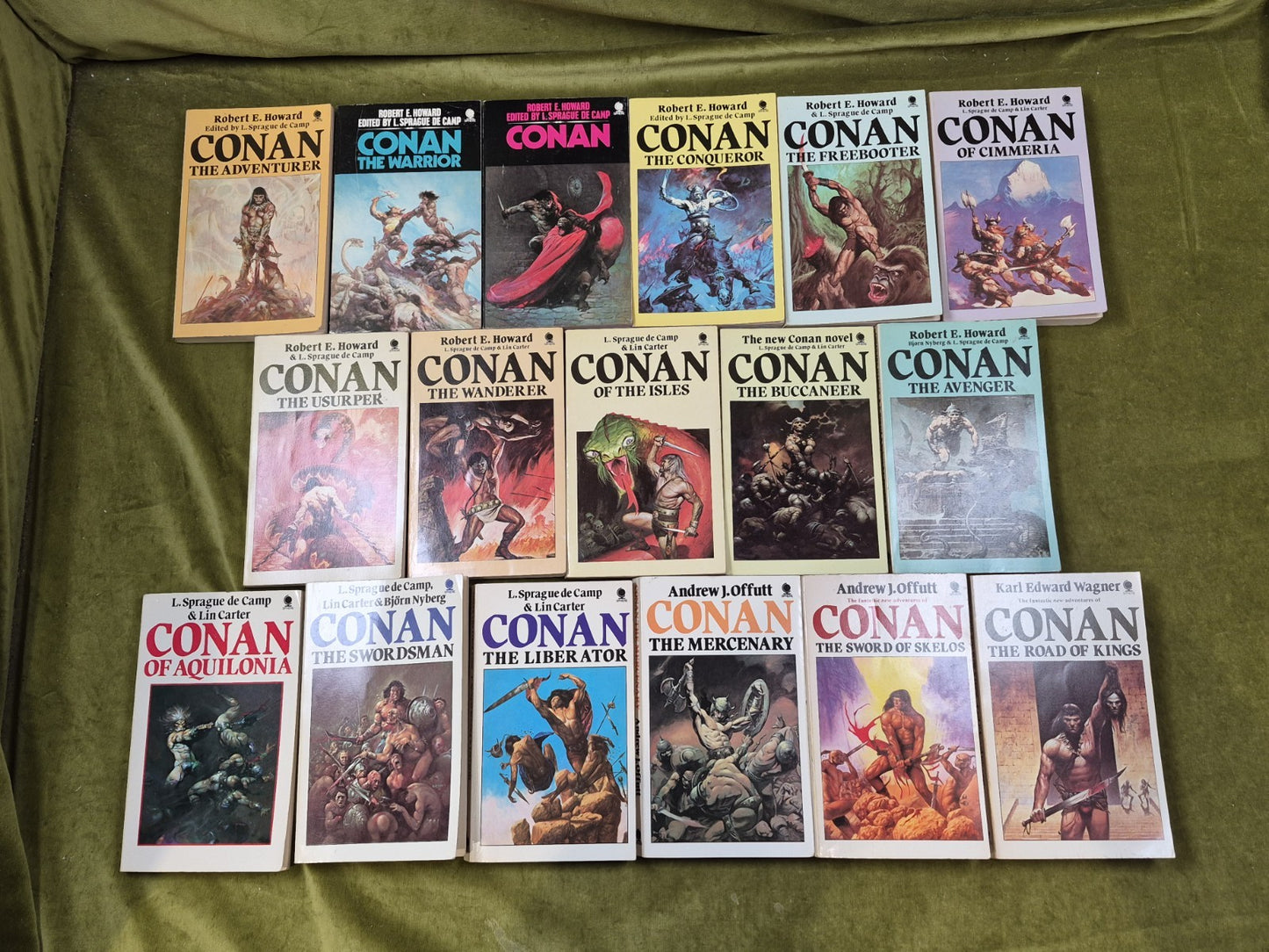 Conan Books 1-17 - Sphere 1970s Fantasy Paperbacks by Robert E Howard & Others0