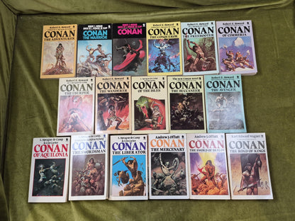 Conan Books 1-17 - Sphere 1970s Fantasy Paperbacks by Robert E Howard & Others0