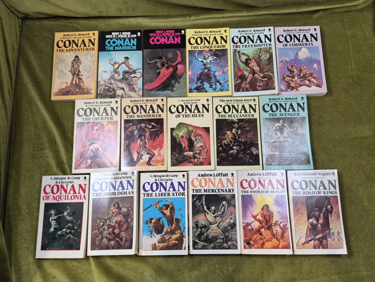 Conan Books 1-17 - Sphere 1970s Fantasy Paperbacks by Robert E Howard & Others0
