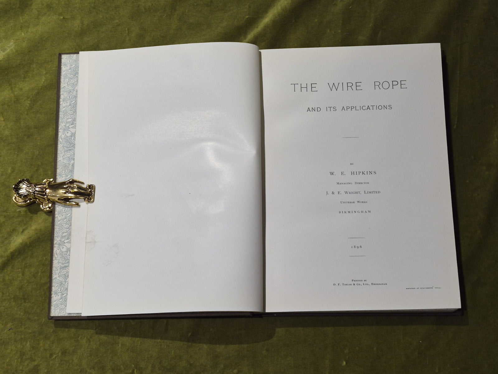 The Wire Rope and its Applications - W. E. Hipkins 1896 Hardback4