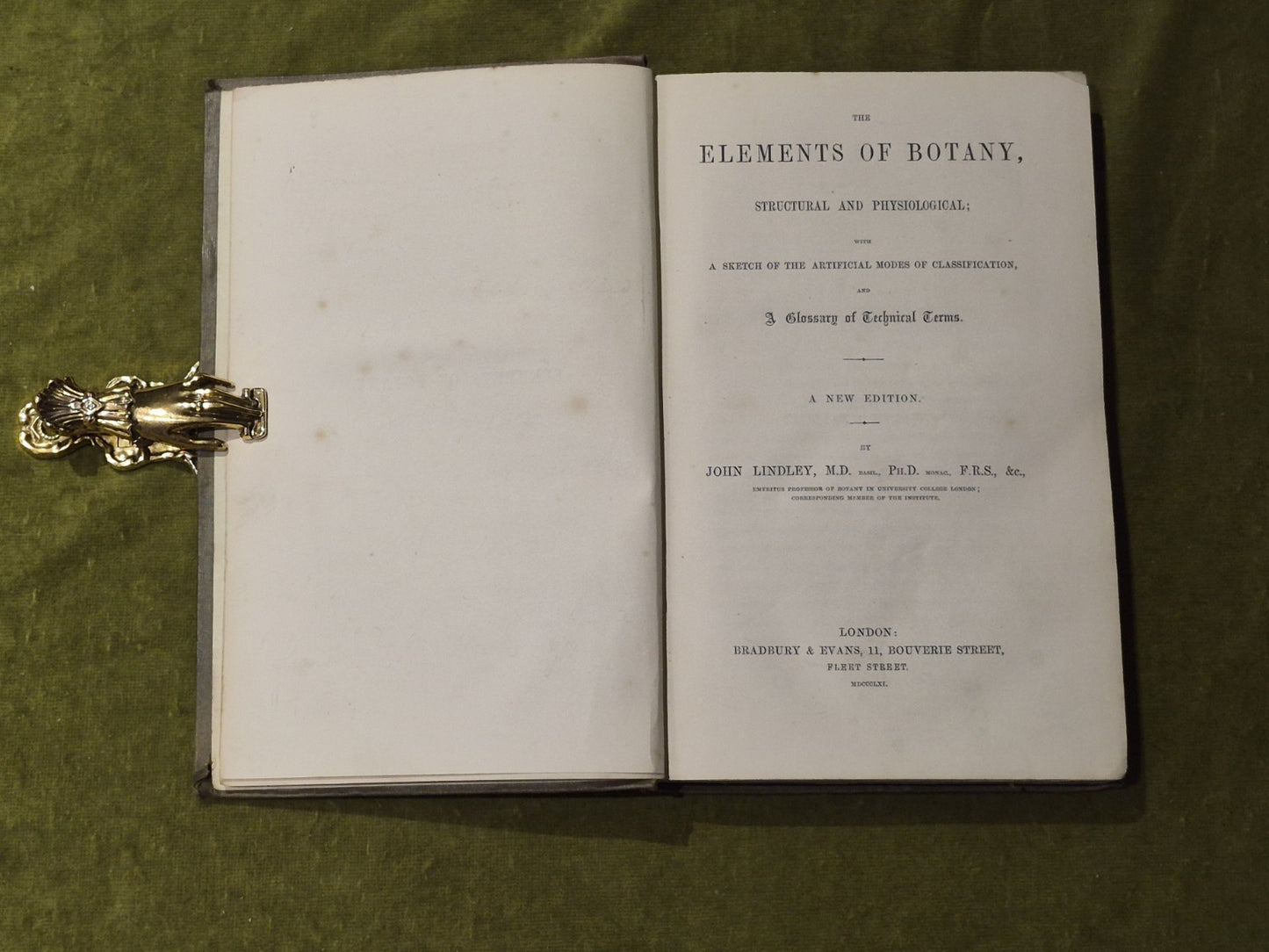 Elements of Botany - John Lindley , Bradbury & Evans 18613
