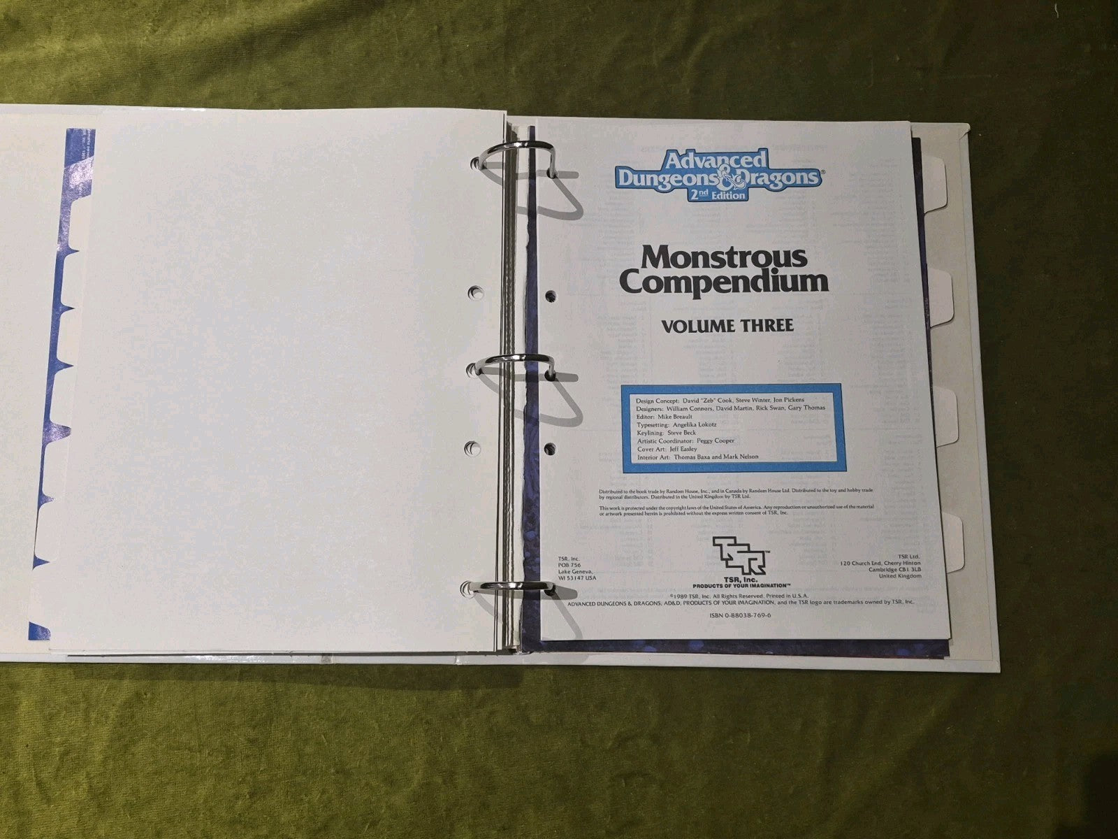 Monstrous Compendium Volumes 1 & 3- AD&D 2nd 1989 - Dungeons and Dragons7
