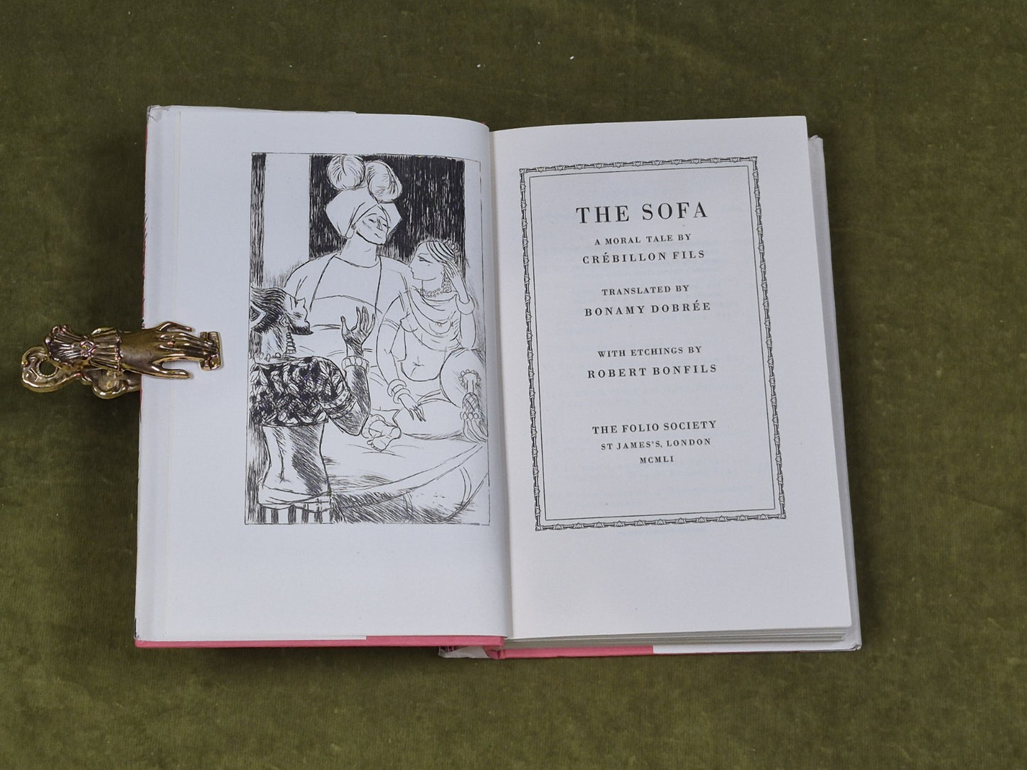 The Sofa - Crebillon Fils , The Folio Society 1951, 1st thus HB DJ3