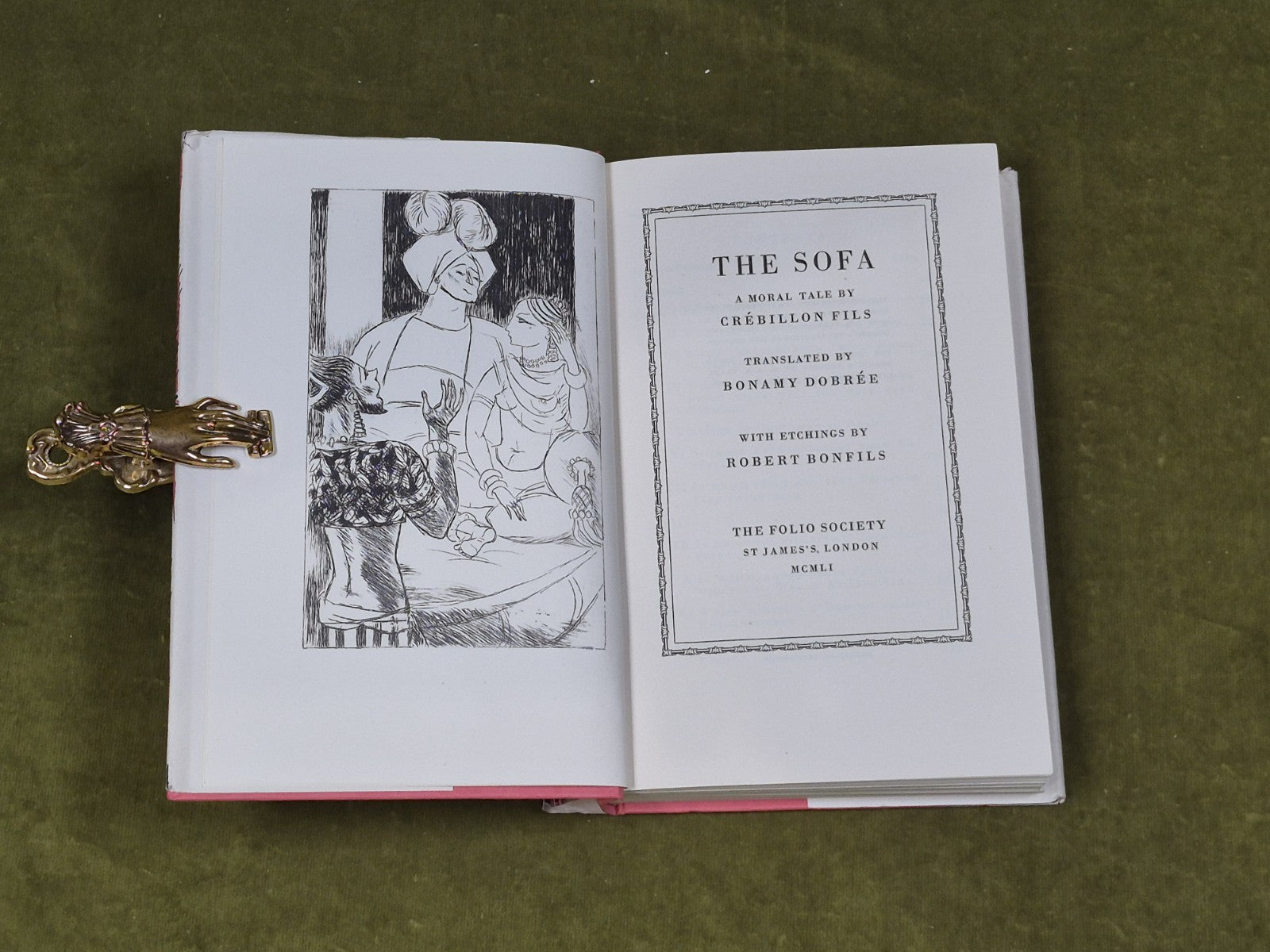 The Sofa - Crebillon Fils , The Folio Society 1951, 1st thus HB DJ3