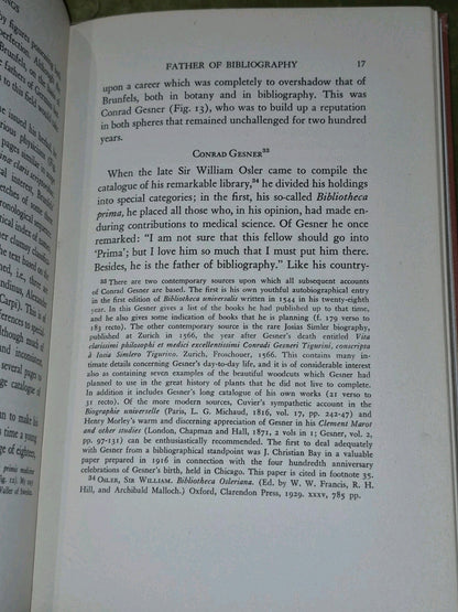 The Great Medical Bibliographers A Study In Humanism By Fulton, John F. 19516