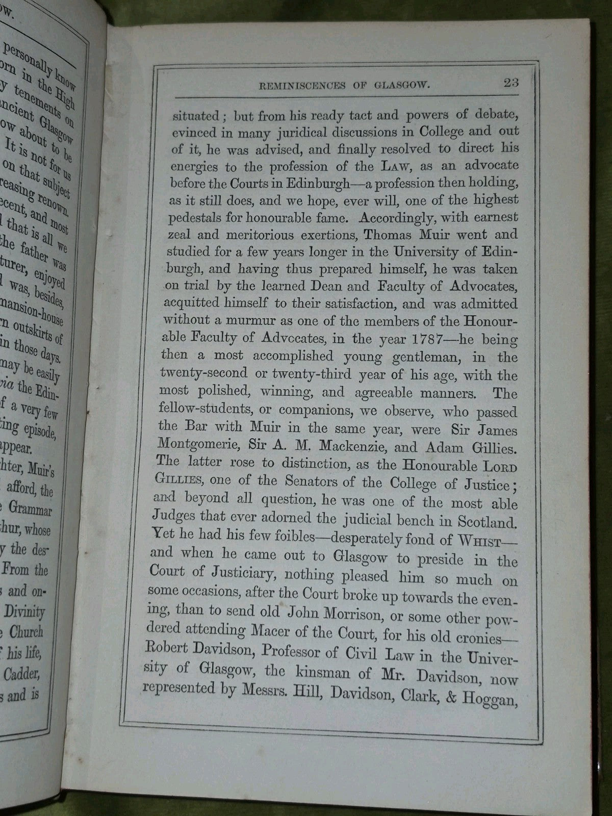 Reminiscences of Glasgow & West Scotland 1865 Peter Mackenzie Rebound Leather 3V11