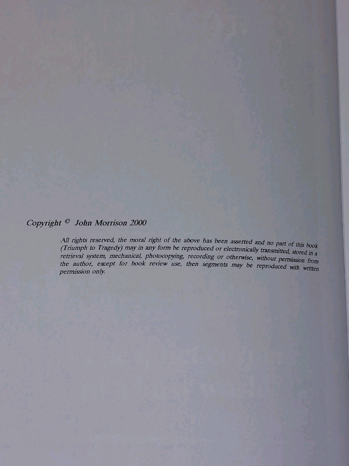 Triumph To Tragedy by John Morrison Jackie Paterson (2000)7