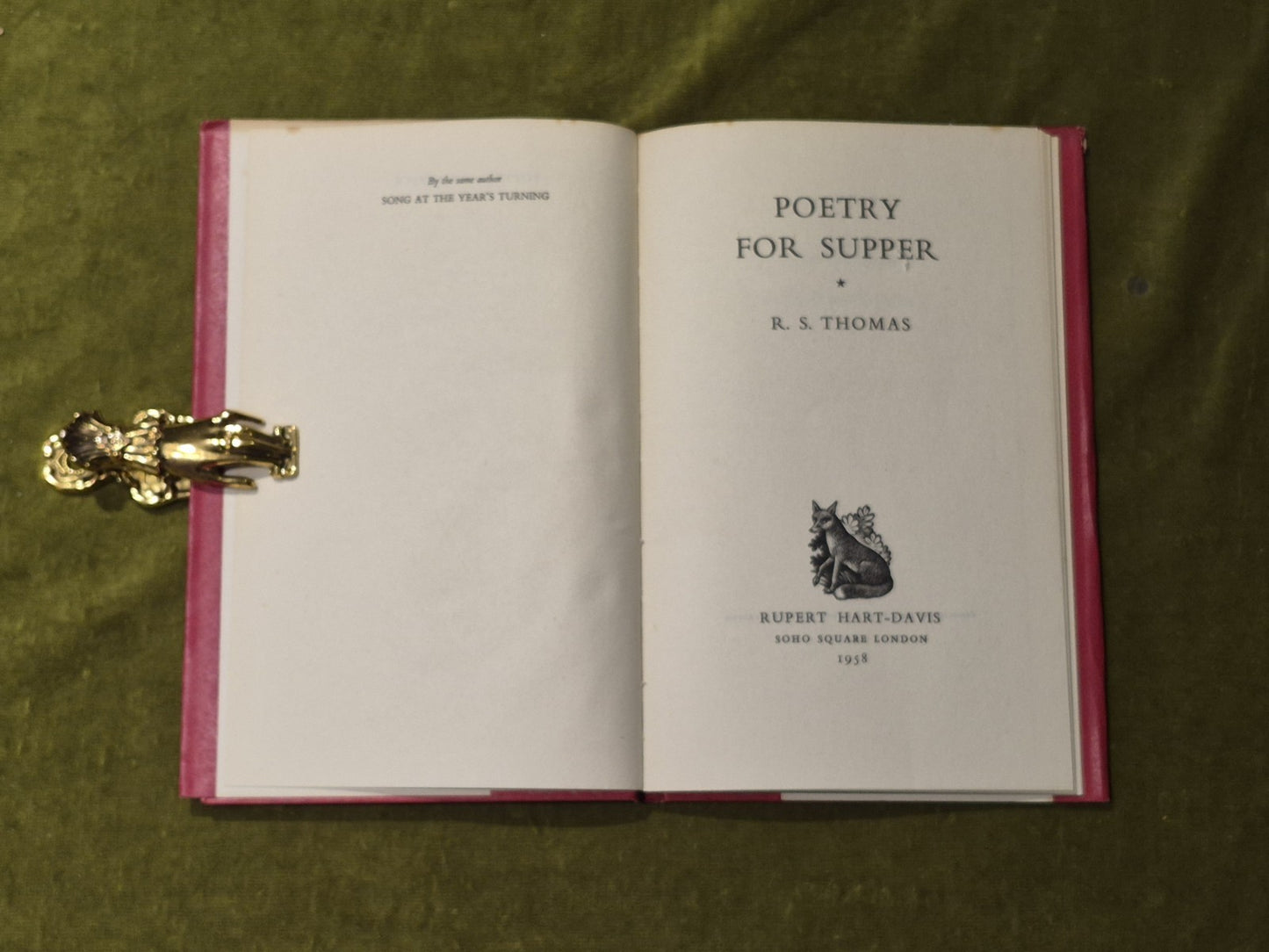 Poetry for Supper New Poems - R S Thomas , Rupert Hart-Davis 1958 1st HB DJ3