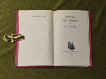 Poetry for Supper New Poems - R S Thomas , Rupert Hart-Davis 1958 1st HB DJ3