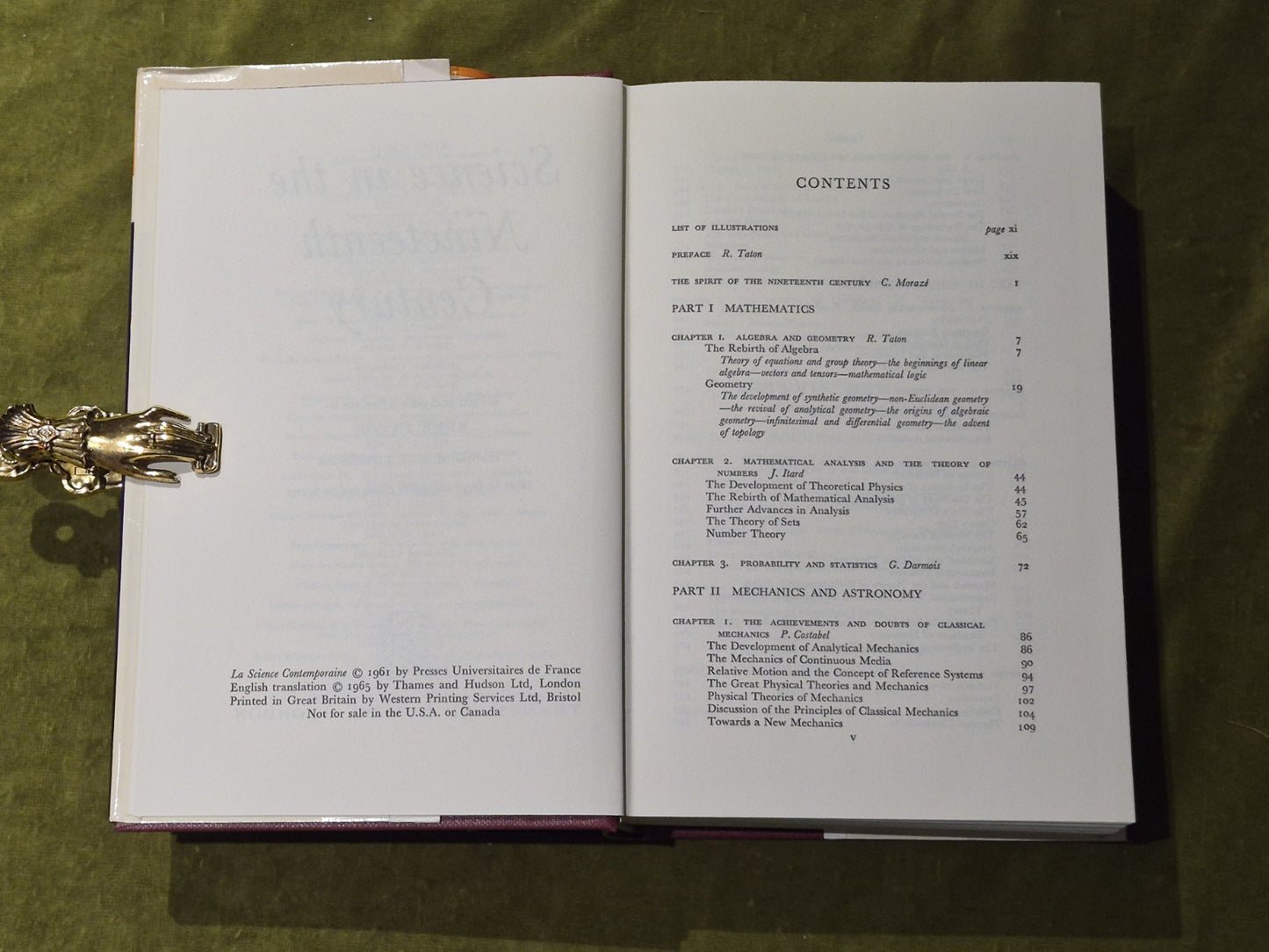 SCIENCE IN THE NINETEENTH CENTURY - Ed. Rene Taton - 1965 1st Edition HB DJ VGC5