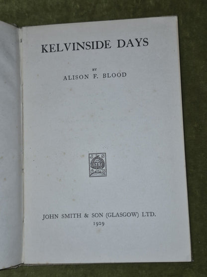 Kelvinside Days Alison Blood 1929 John Smith & Son Glasgow4
